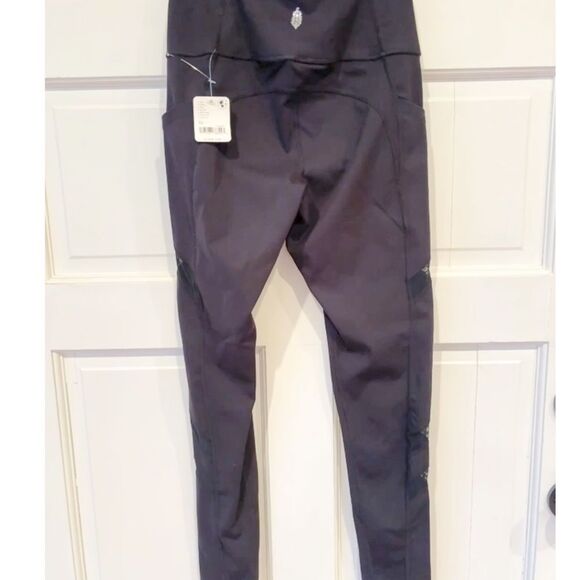 NWT free people movement black mesh slit side legging - Picture 3 of 5